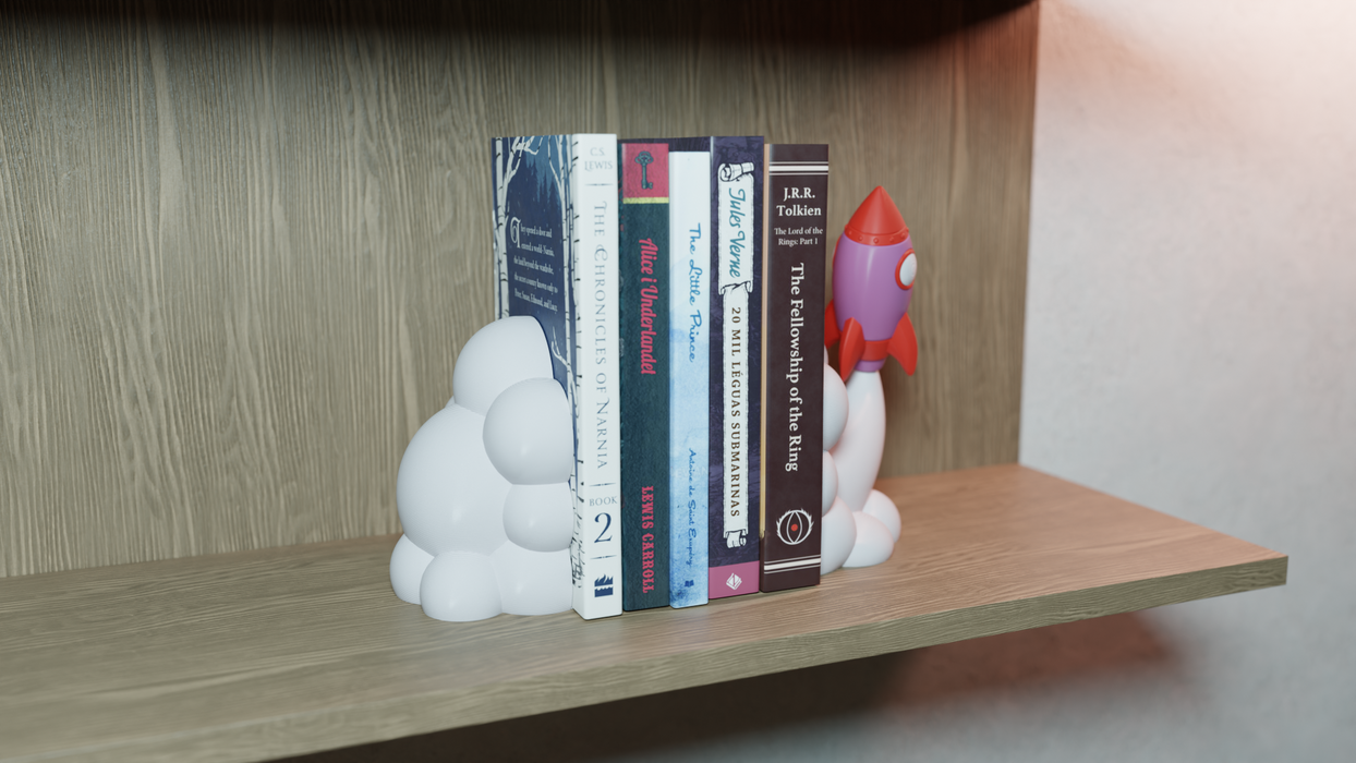 Sujetador de Libros de Cohete