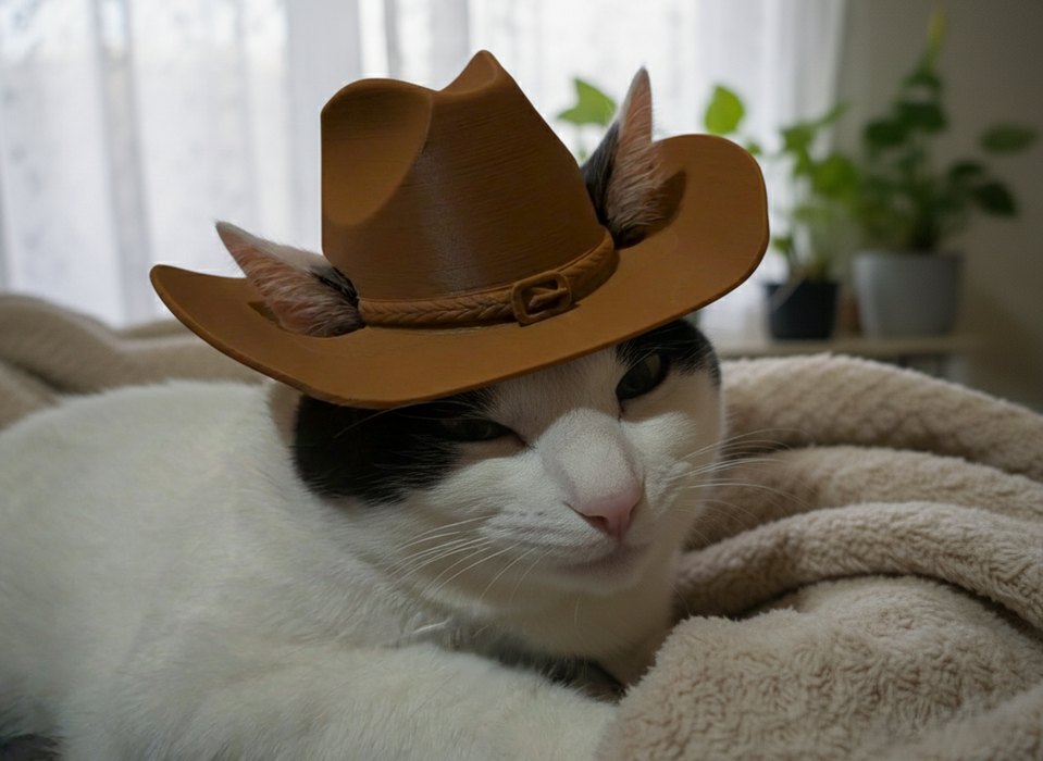 Sombrero Vaquero para Gato – Accesorio Divertido para Mascotas