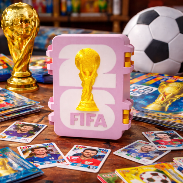 ( OFERTA CYBER)Caja De Figuritas Mundial Fifa 2026 Organizador Estuche