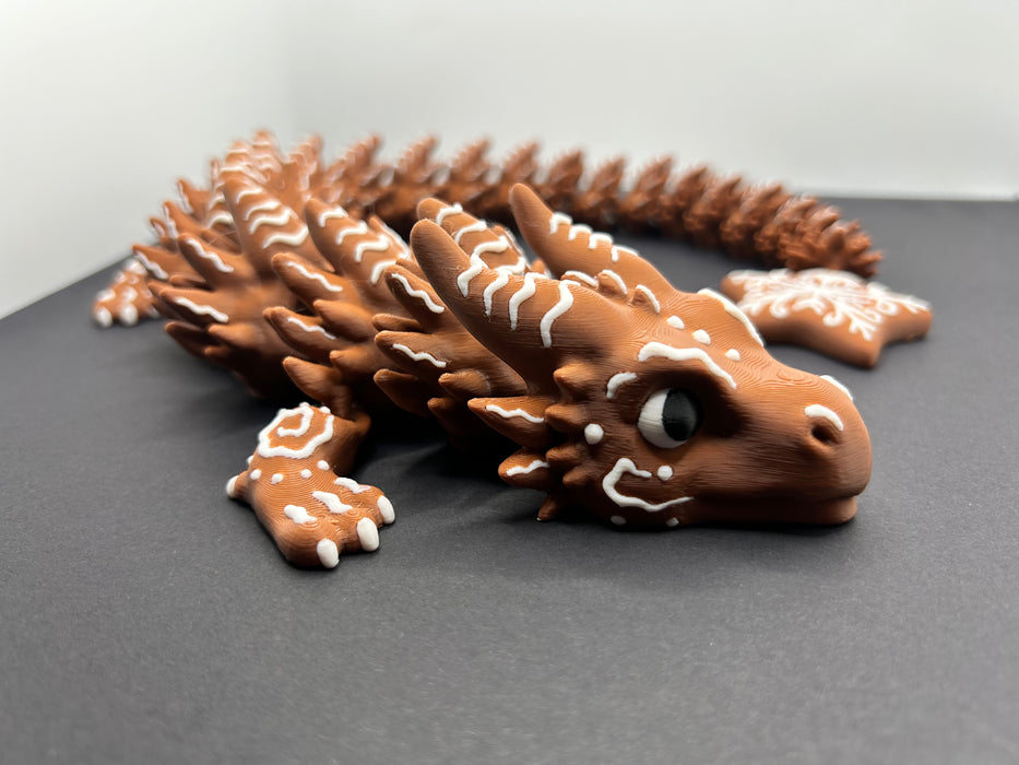 Dragón Jengibre Articulado 3D – Figura Flexible Decorativa