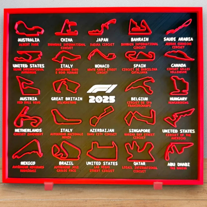 Calendario Fórmula 1 impreso en 3D Chile - Figura decorativa personalizada impresa en 3D