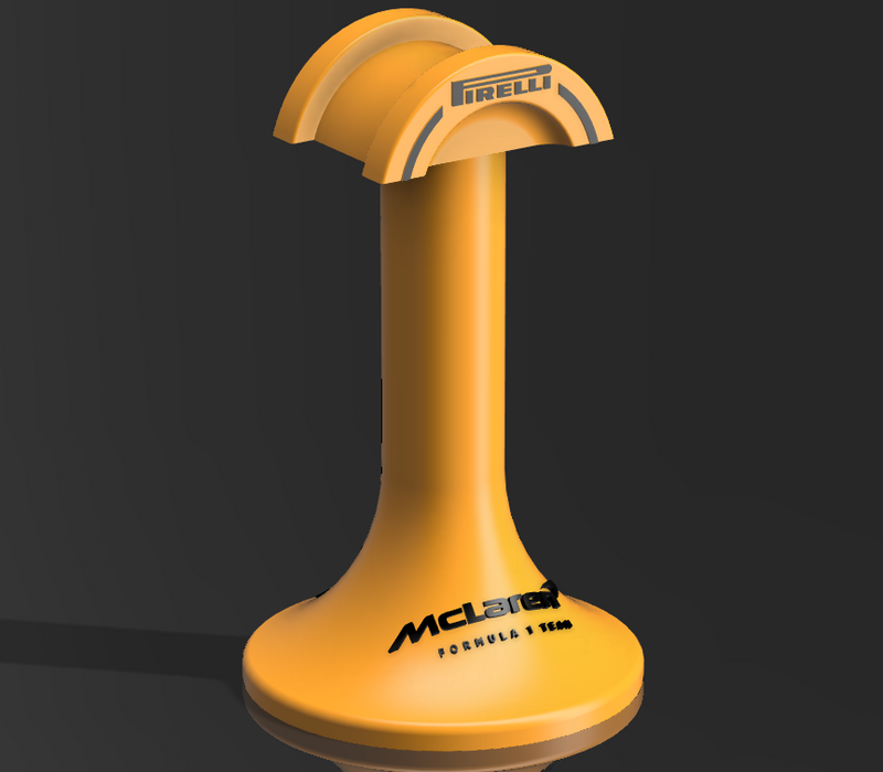 Soporte para auriculares con el logotipo del equipo de Fórmula 1