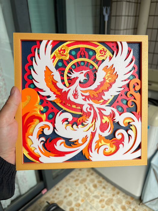 Escultura Fénix Renaciendo – Arte Decorativo en Capas