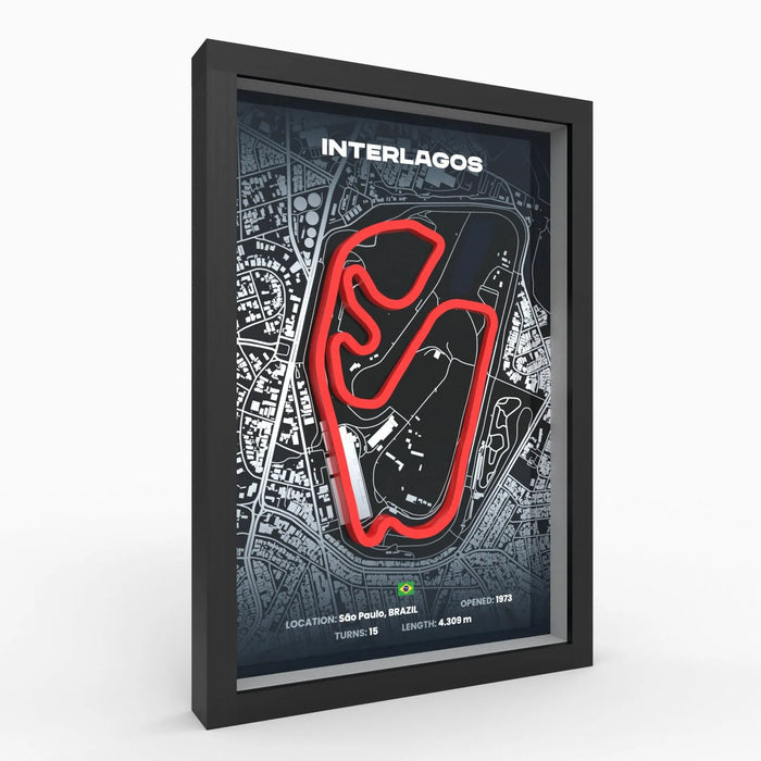 Poster 3D de las pistas de Formula 1 impreso en 3D Chile - Figura decorativa personalizada impresa en 3D