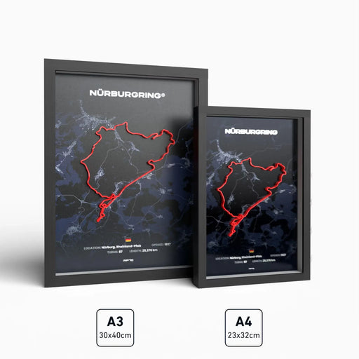 Poster 3D de las pistas de Formula 1 impreso en 3D Chile - Figura decorativa personalizada impresa en 3D