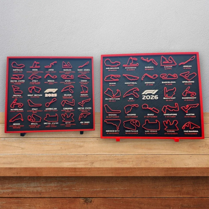 Calendario Fórmula 1 impreso en 3D Chile - Figura decorativa personalizada impresa en 3D