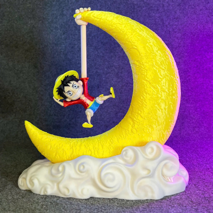 Lampara de Luffy sobre Luna- One Piece impreso en 3D Chile - Figura decorativa personalizada impresa en 3D