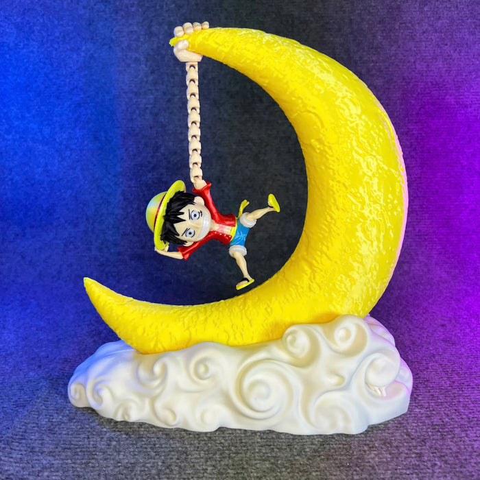 Lampara de Luffy sobre Luna- One Piece impreso en 3D Chile - Figura decorativa personalizada impresa en 3D