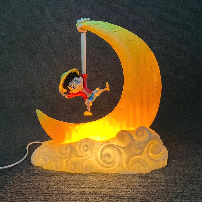 Lampara de Luffy sobre Luna- One Piece impreso en 3D Chile - Figura decorativa personalizada impresa en 3D