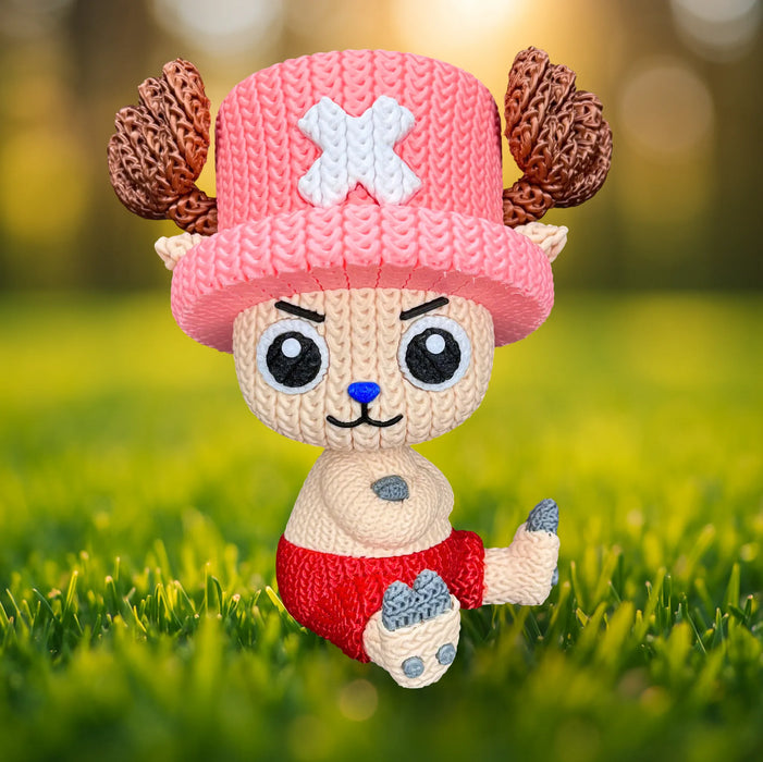 Figura Chopper efecto Crochet - One Piece impreso en 3D Chile - Figura decorativa personalizada impresa en 3D