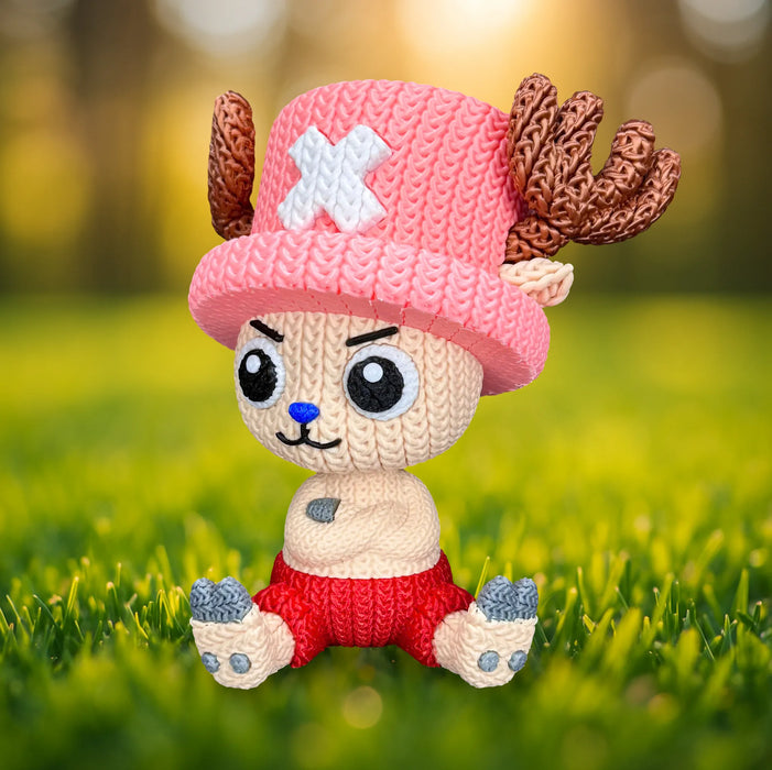 Figura Chopper efecto Crochet - One Piece impreso en 3D Chile - Figura decorativa personalizada impresa en 3D