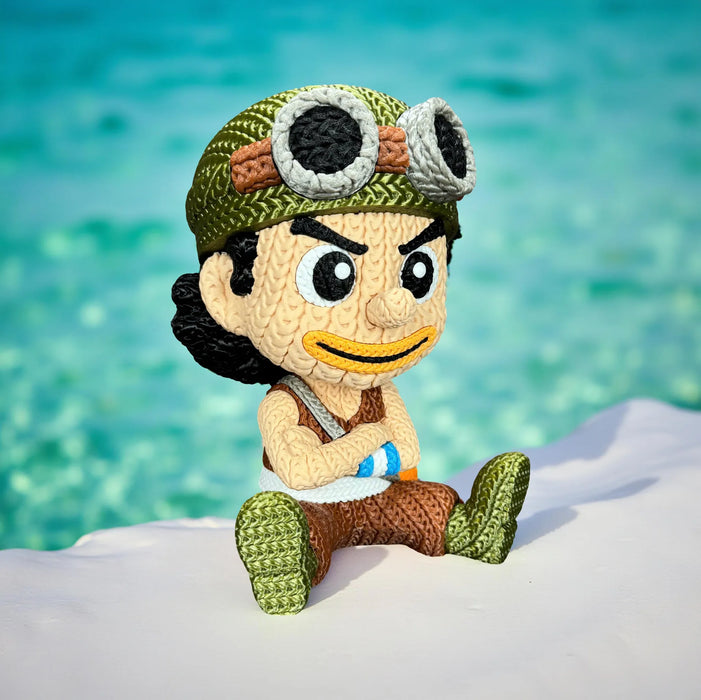 Figura Usopp efecto Crochet - One Piece impreso en 3D Chile - Figura decorativa personalizada impresa en 3D