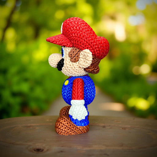 Figura Mario Bross efecto Crochet - Super Mario impreso en 3D Chile - Figura decorativa personalizada impresa en 3D