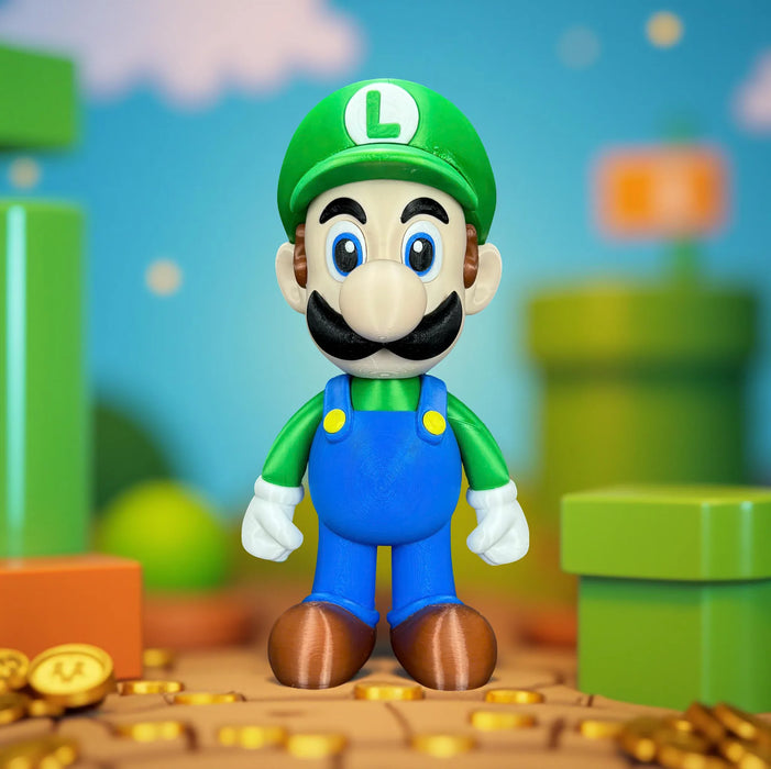 Figura Luigi - Super Mario impreso en 3D Chile - Figura decorativa personalizada impresa en 3D