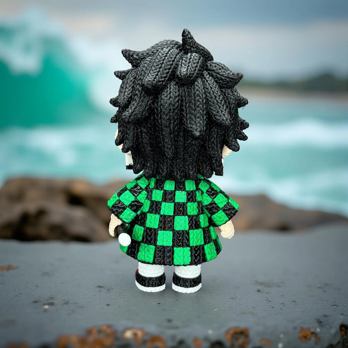 Figura Tanjiro efecto Crochet - Demon Slayer impreso en 3D Chile - Figura decorativa personalizada impresa en 3D