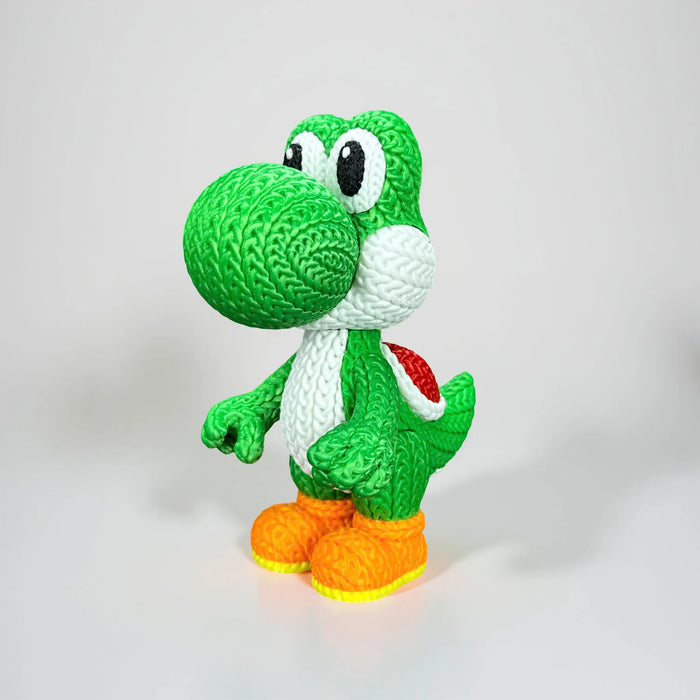 Figura Yoshi efecto Crochet - Super Mario impreso en 3D Chile - Figura decorativa personalizada impresa en 3D