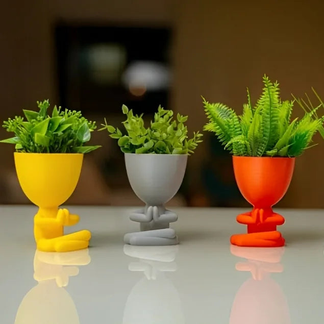 Maceta Boby Pose Zen impreso en 3D Chile - Figura decorativa personalizada impresa en 3D